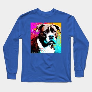 Pitbull Pop Art Long Sleeve T-Shirt